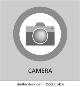 camera icon stock vector illustration. EPS 10
