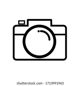 Camera icon in a stylish, modern, simple style Isolated on white background Suitable for designing logos, websites and applications.