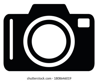 Camera icon in a stylish, modern, simple style Isolated on white background Suitable for designing logos, websites and applications.