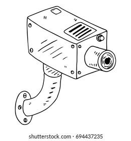 The camera icon. Surveillance camera. Vector illustration.