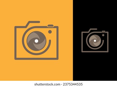 Camera icon symbol abstract unique vector logo design