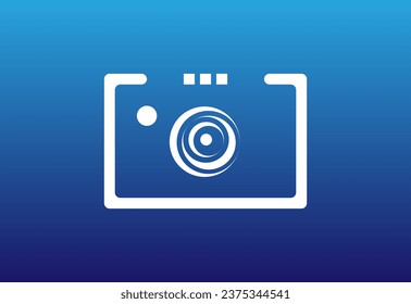 Camera icon symbol abstract unique vector logo design