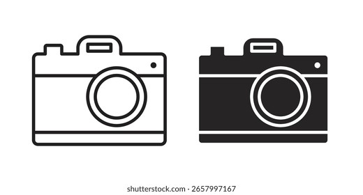 Concepto de símbolo de icono de cámara. Iconos para Web y móvil.