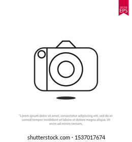 Camera icon symbol design. Vector template illustration