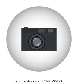 Camera icon symbol design. Vector template illustration. Classic Photographic Camera - black eps10