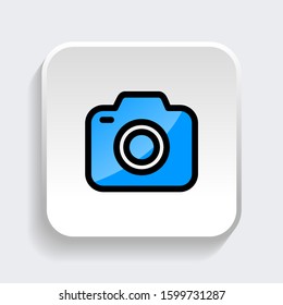 camera icon. Symbol of Gadget or Device with trendy flat line style icon for web site design, logo, app, UI isolated on white background. vector illustration eps 10