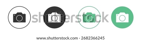 Camera icon symbol illustration doodle set. EPS10