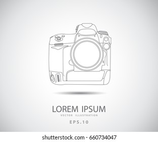 Camera icon symbol, logo Vector illustration