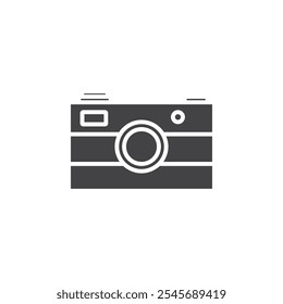 Camera icon Symbol mark in filled style