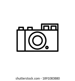 Símbolo de icono de cámara con estilo de contorno. Ilustración del vector