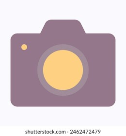 Símbolo de icono de cámara. Icono de Vector de cámara fotográfica, icono de Vector aislado de estilo plano.