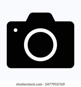 Camera Icon Symbol. Photo Camera Vector Icon, Isolated Silhouette Vector Icon.