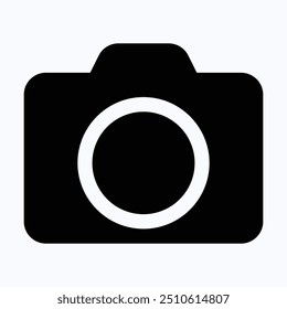 Camera Icon Symbol. Photo Camera Vector Icon, User Interface, User Experience, Isolated Silhouette Vector Icon.