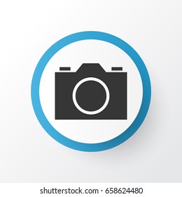 Camera Icon Symbol. Premium Quality Isolated Video Element In Trendy Style.