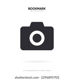 Camera icon symbol push button. Photograph sign. Photo icon. Cam sign. Take a picture symbol for mobile app, website, UI UX