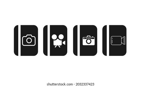 camera icon or symbol set design.