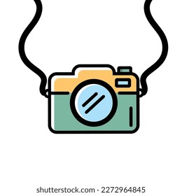 camera icon symbol with strap