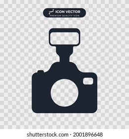 plantilla de símbolo de icono de cámara para la colección de diseño gráfico y web ilustración vectorial