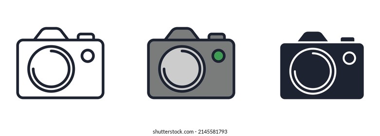 camera icon symbol template for graphic and web design collection logo vector illustration