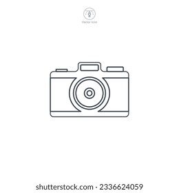 Icono de cámara Ilustración vectorial aislada en fondo blanco