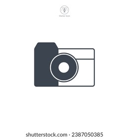 Camera icon symbol vector illustration isolated on white background