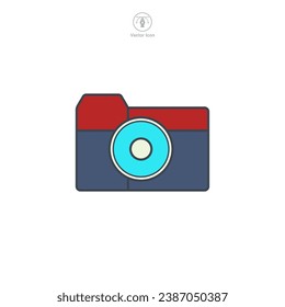 Camera icon symbol vector illustration isolated on white background