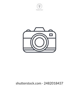 Icono de la cámara Ilustración vectorial aislada sobre fondo blanco