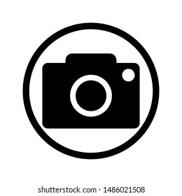 Camera Icon. Camera symbol. Camera vector icon on white background