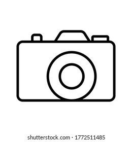 Icono de cámara. Símbolo de cámara. Icono del vector de cámara en fondo blanco