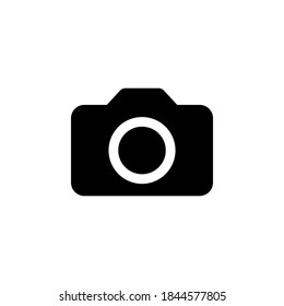 Camera icon symbol vector on white background.