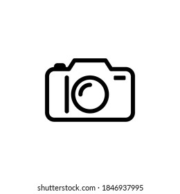 Camera icon symbol vector on white background.