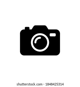 Camera icon symbol vector on white background.