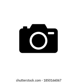 Camera icon symbol vector on white background.