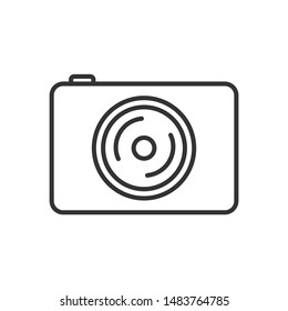 Camera icon template color editable. Camera symbol vector sign isolated on white background.
