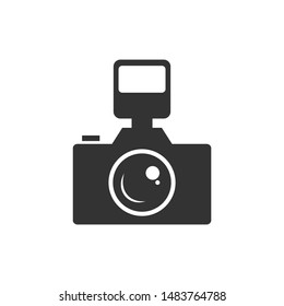 Camera icon template color editable. Camera symbol vector sign isolated on white background.