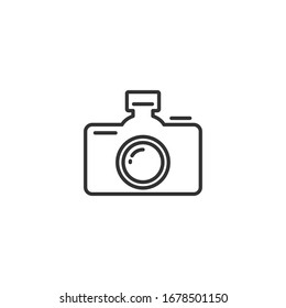 Camera icon template color editable. Camera symbol vector sign isolated on white background.