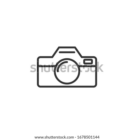 Camera icon template color editable. Camera symbol vector sign isolated on white background.