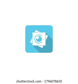 Camera icon template flat design