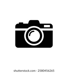 Camera icon template. Photo camera in flat style vector