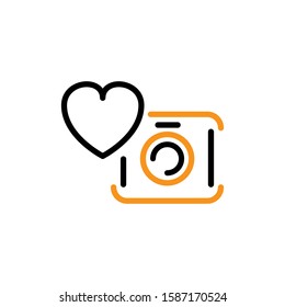 Camera icon template. Vector illustration 