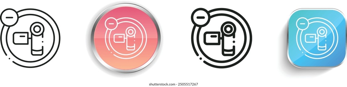 camera icon. Thin Linear, Regular and Button Style Design Isolated On White Background