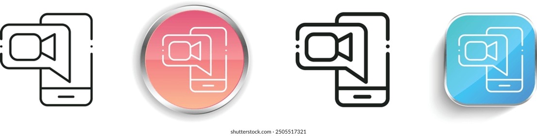camera icon. Thin Linear, Regular and Button Style Design Isolated On White Background