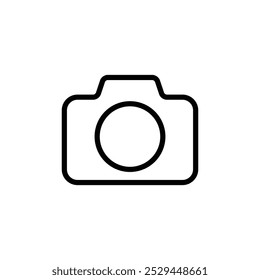 camera icon Thin outline art symbol