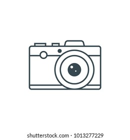 Camera Icon in trendy flat line style