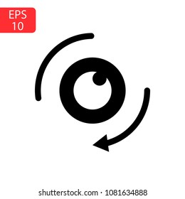 Camera Icon in trendy flat style isolated on grey background. Camera symbol for your web site design, logo, app