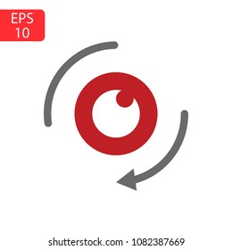 Camera Icon in trendy flat style isolated on grey background. Camera symbol for your web site design, logo, app