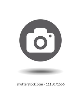 Camera Icon in trendy flat style isolated on grey background. Camera symbol for your web site design, logo, app, UI. Vector illustration, EPS10.