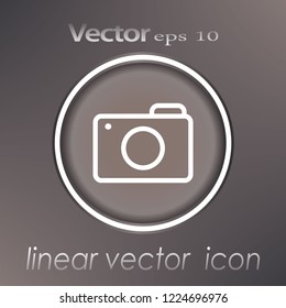 Camera Icon in trendy flat style isolated on grey background. Camera symbol for your web site design, logo, app, UI. Vector illustration, EPS10.