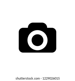 Camera Icon in trendy flat style isolated on grey background. Camera symbol for your web site design