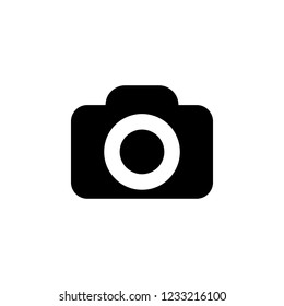 Camera Icon in trendy flat style isolated on grey background. Camera symbol for your web site design